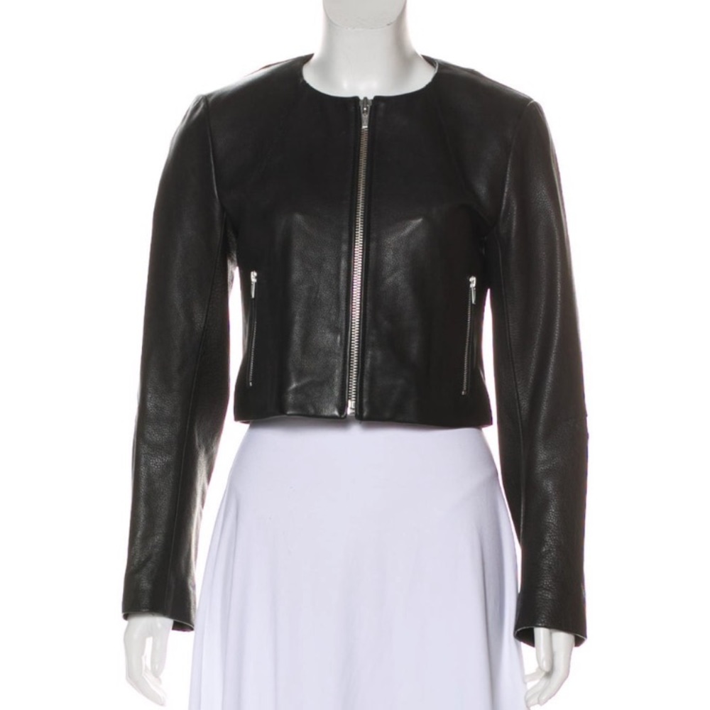🚫SOLD🚫VEDA REAL leather zipper jacket